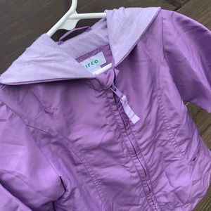 Purple windbreaker jacket